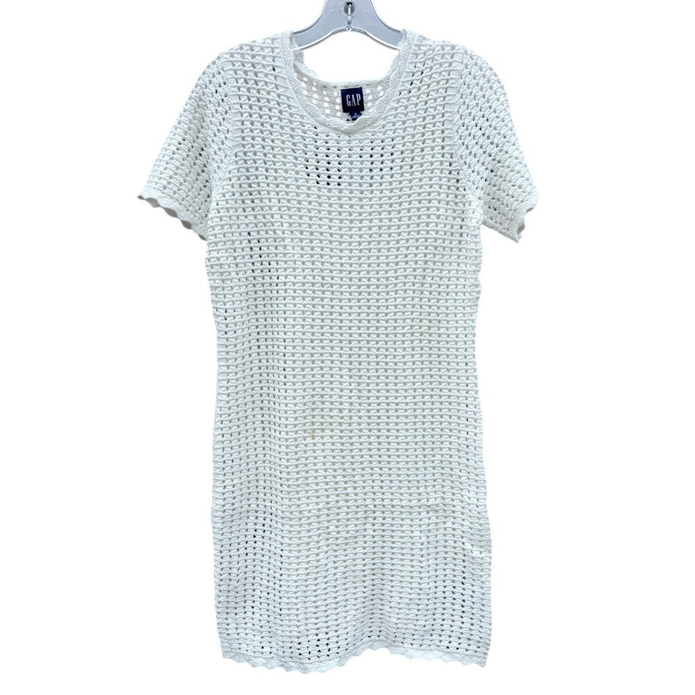 NWT GAP Crochet Mini Off White Dress size Small